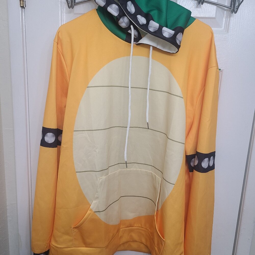 Men's Yellow and Green Graphic Hoodie